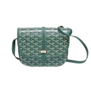 Goyard leather BELVEDERE green bag shoulder